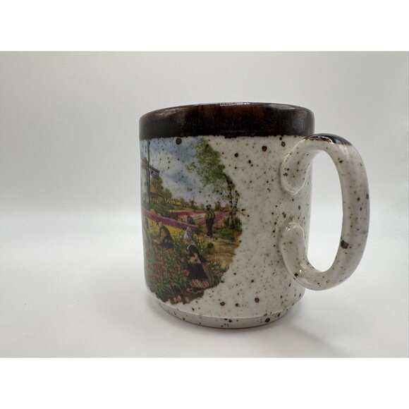 Vintage Royal Schwabap Ceramic Mug Speckled CupTulip Grower Made in Holland - Picture 3 of 10